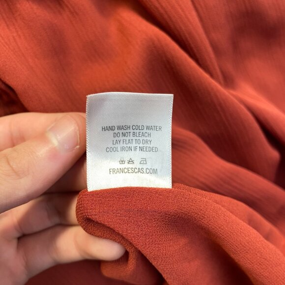 Miami Mi Ami Francesca’s Ruffle Dress size M Buttons V Neck,Lined,Casual,Preppy - Picture 7 of 12